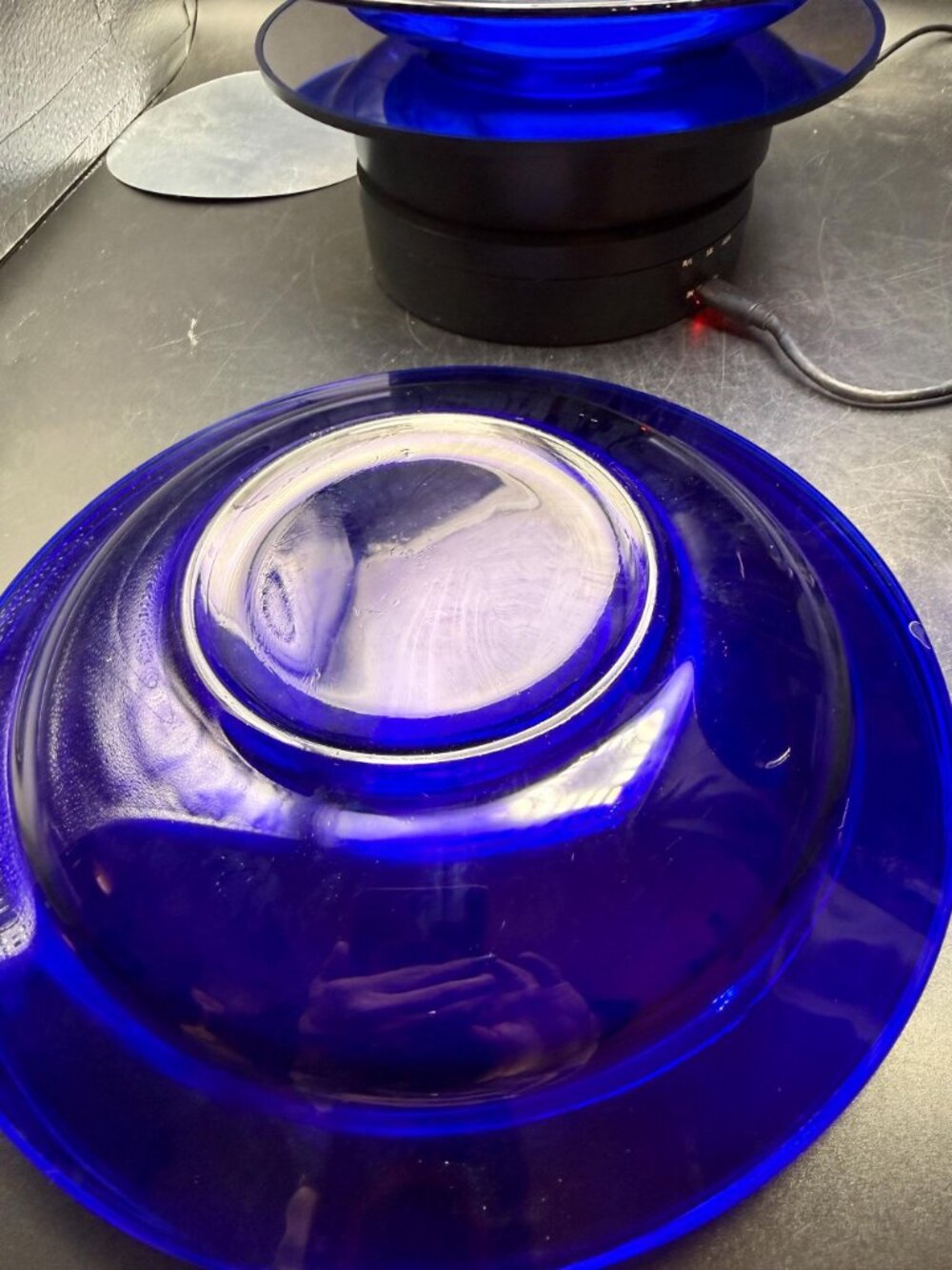 Cobalt Rimmed Soup Bowls Set of 4 - Picture 2 of 4